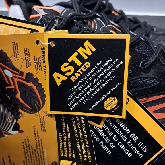 *Final Price* Oliver by Honeywell Steel Toe Black Work Safety Sneakers Shoes M11 - Picture 3 of 13